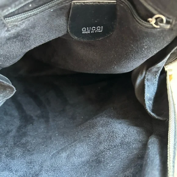 Gucci🖤 Vintage Ophidia patent leather sling backpack